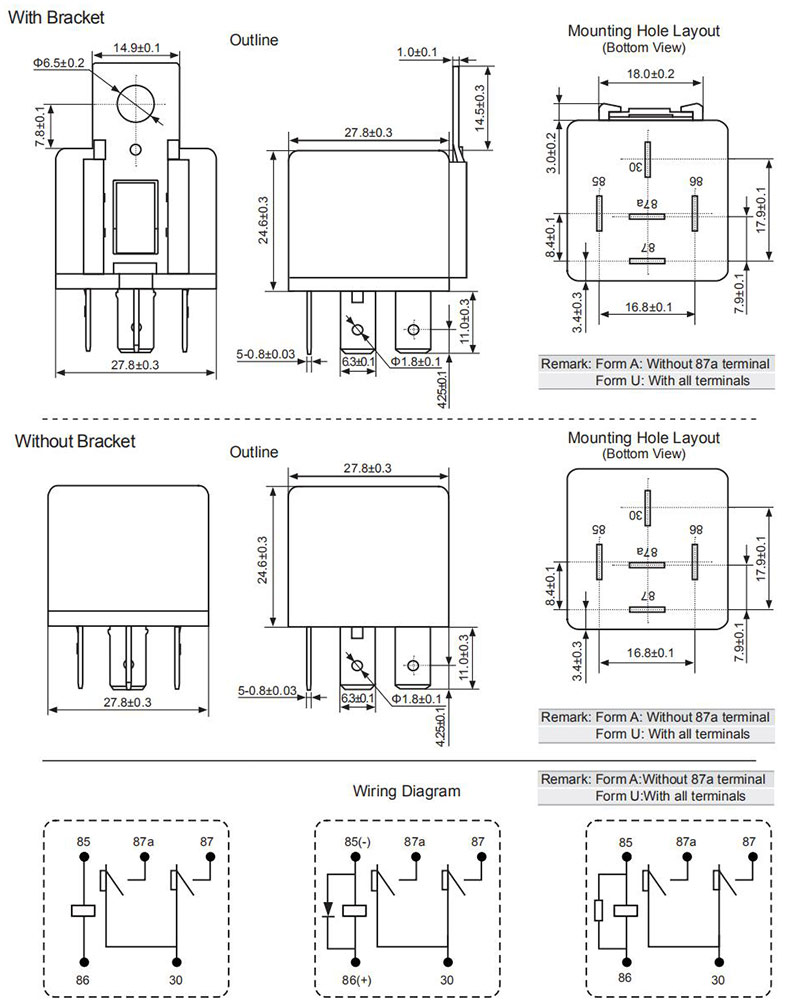 hke cma32 12v 24vdc 1 form a 2 form a contact heavy duty general purpose automotive relay 2